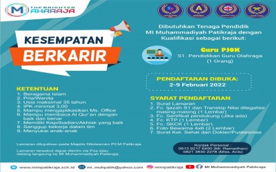 [We're Hiring Guru Olahraga]